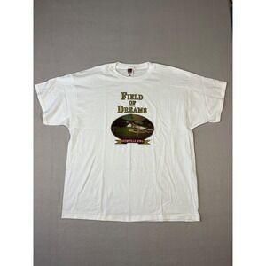 Vintage Field Of Dreams Shirt Mens 3XL White Dyersville Iowa 1997 Short Sleeve